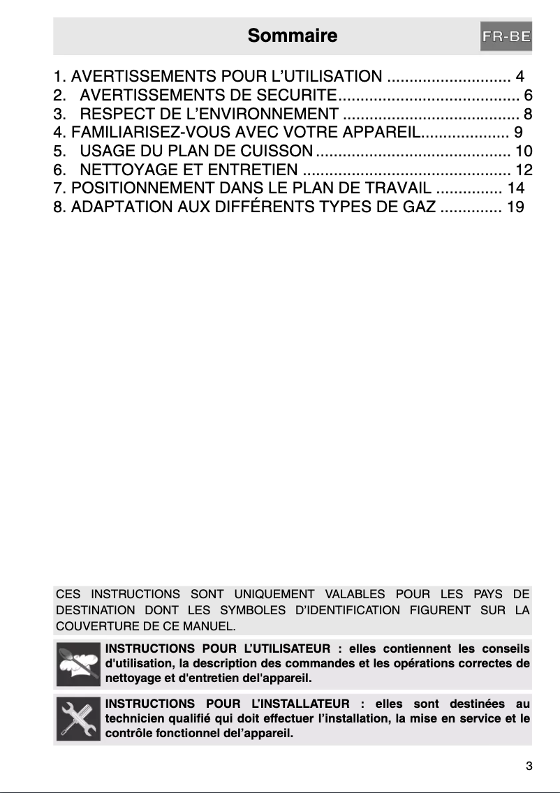 Page n°1 - Manuel utilisateur Smeg PGF32GBE