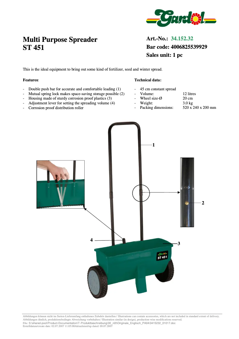 Image de la première page du manuel de l'appareil ST  451