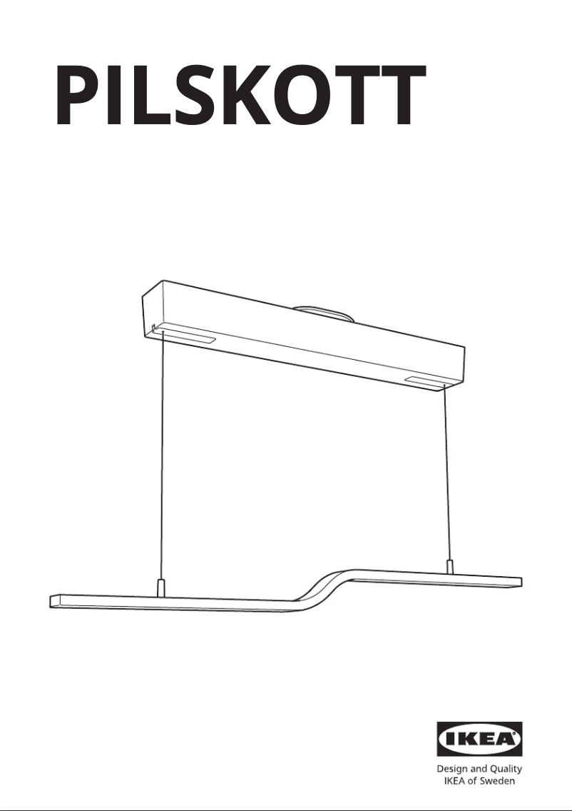 Page 1 de la notice Manuel utilisateur Ikea PILSKOTT 604.781.07