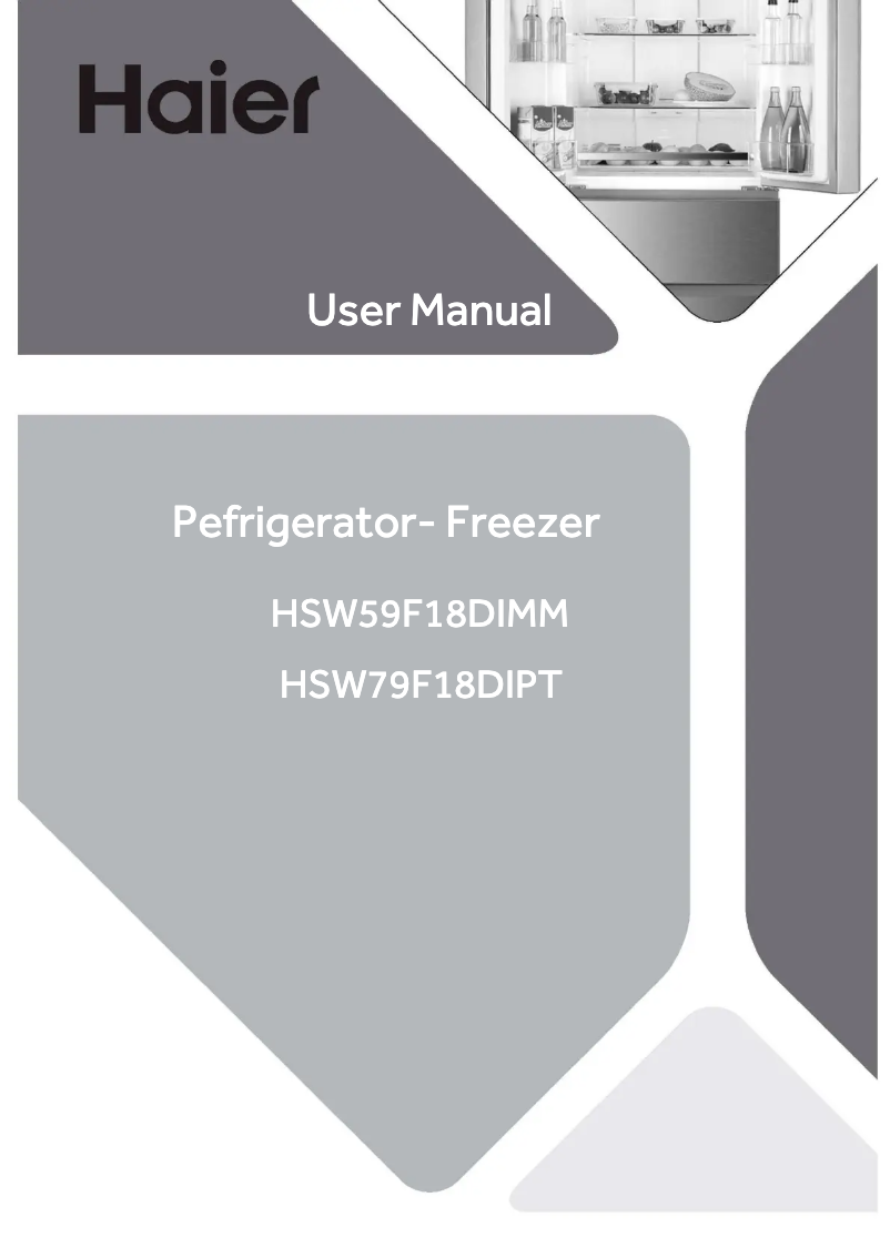 Image de la première page du manuel de l'appareil HSW79F18DIPT
