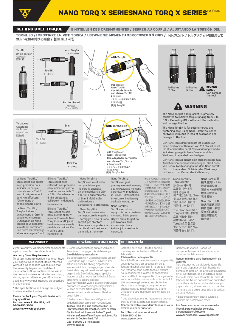 Image de la première page du manuel de l'appareil Nano TorqBar X