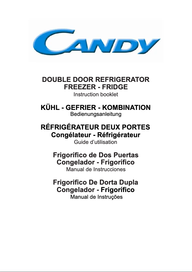 Page n°1 - Manuel utilisateur Candy CVDS 5162S15