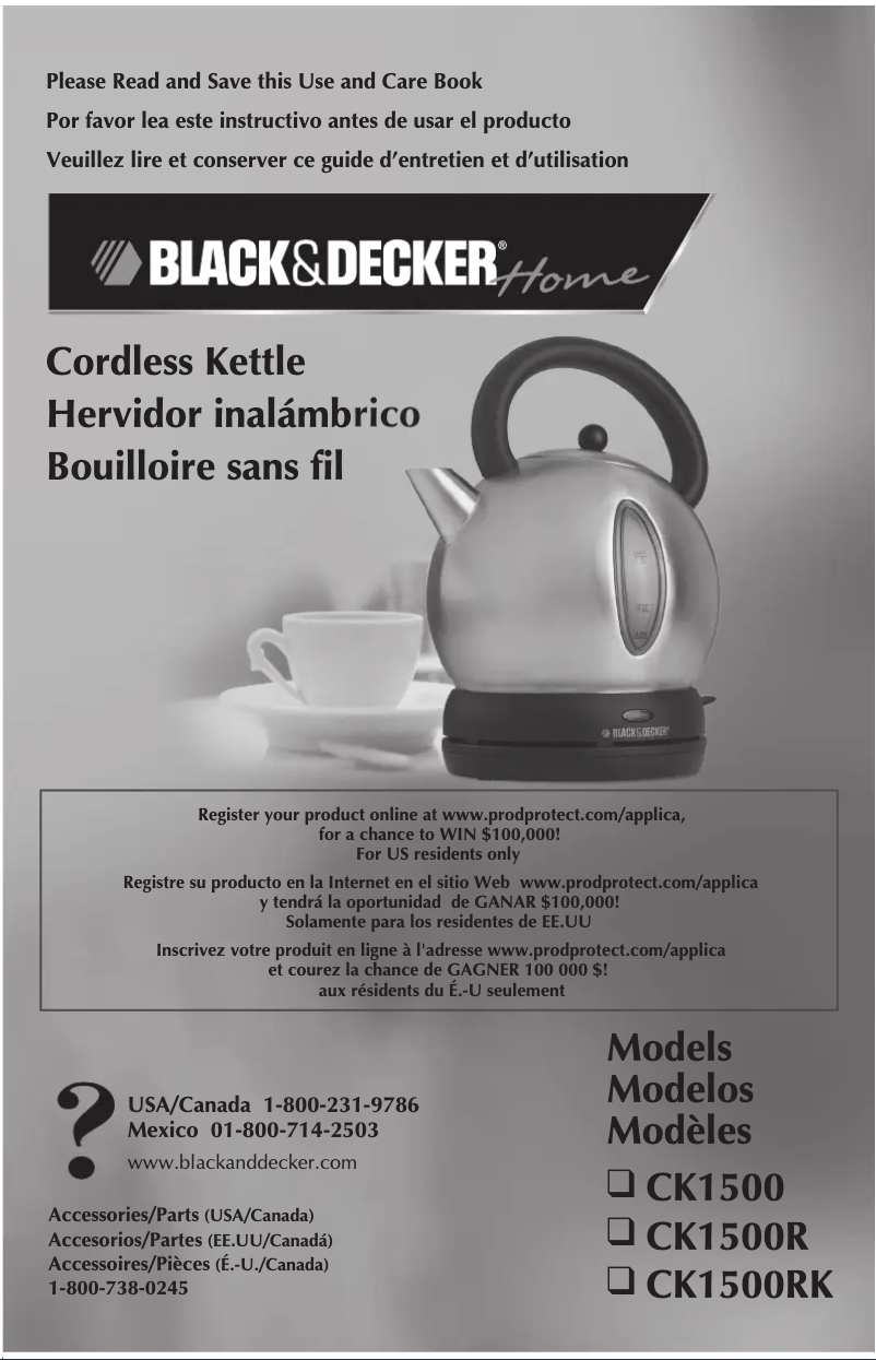 Page 1 de la notice Manuel utilisateur Black & Decker CK1500RK
