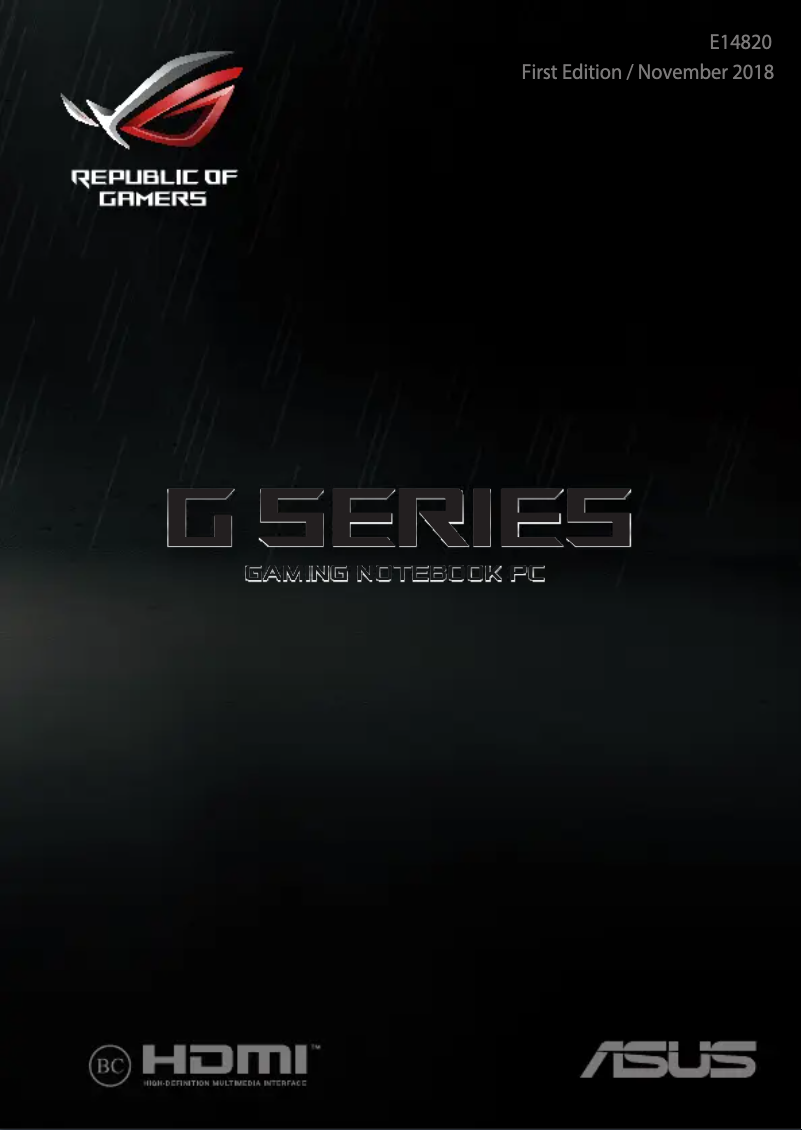 Page n°1 - Manuel utilisateur Asus ROG GL704GV-EV016T