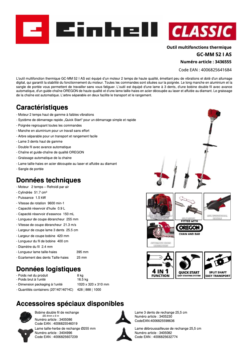 Image de la première page du manuel de l'appareil GC-MM 52 I AS