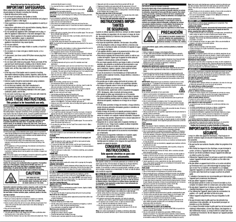 Page n°1 - Manuel utilisateur Black & Decker TO1342B