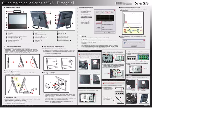 Page 1 de la notice Manuel utilisateur Shuttle X 5031XA
