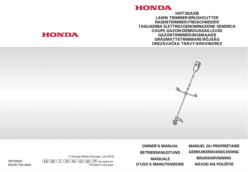 Page 1 de la notice Manuel utilisateur Honda HHT36AXB