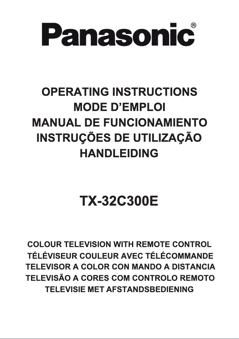 Image de la première page du manuel de l'appareil Viera TX-32C300E