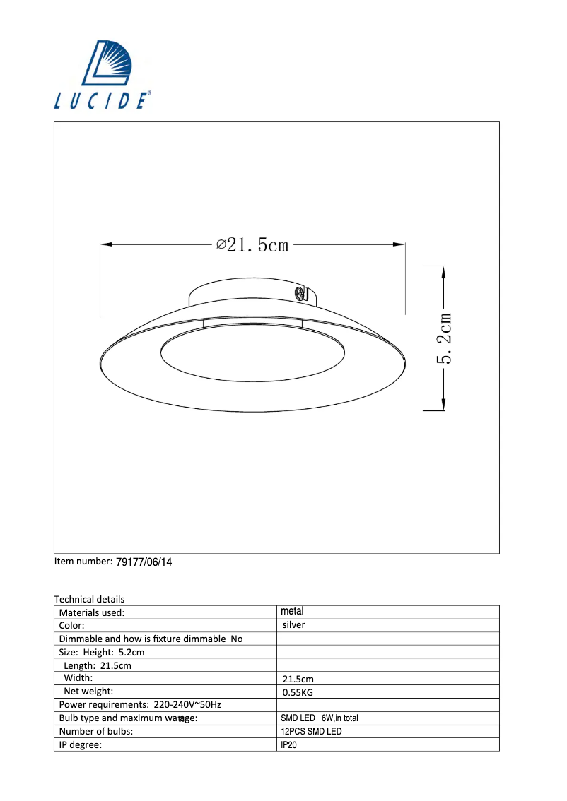 Image de la première page du manuel de l'appareil Foskal 79177/06/14