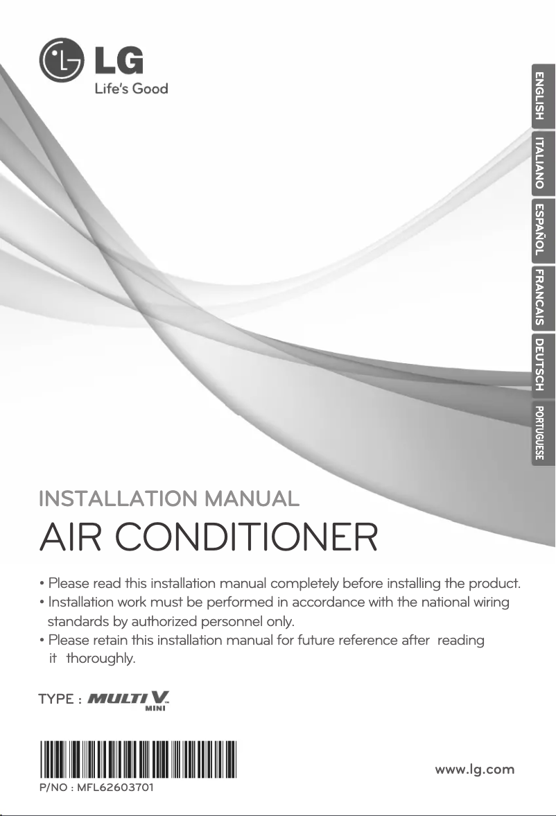 Page 1 de la notice Manuel utilisateur LG ARUV40LS2B