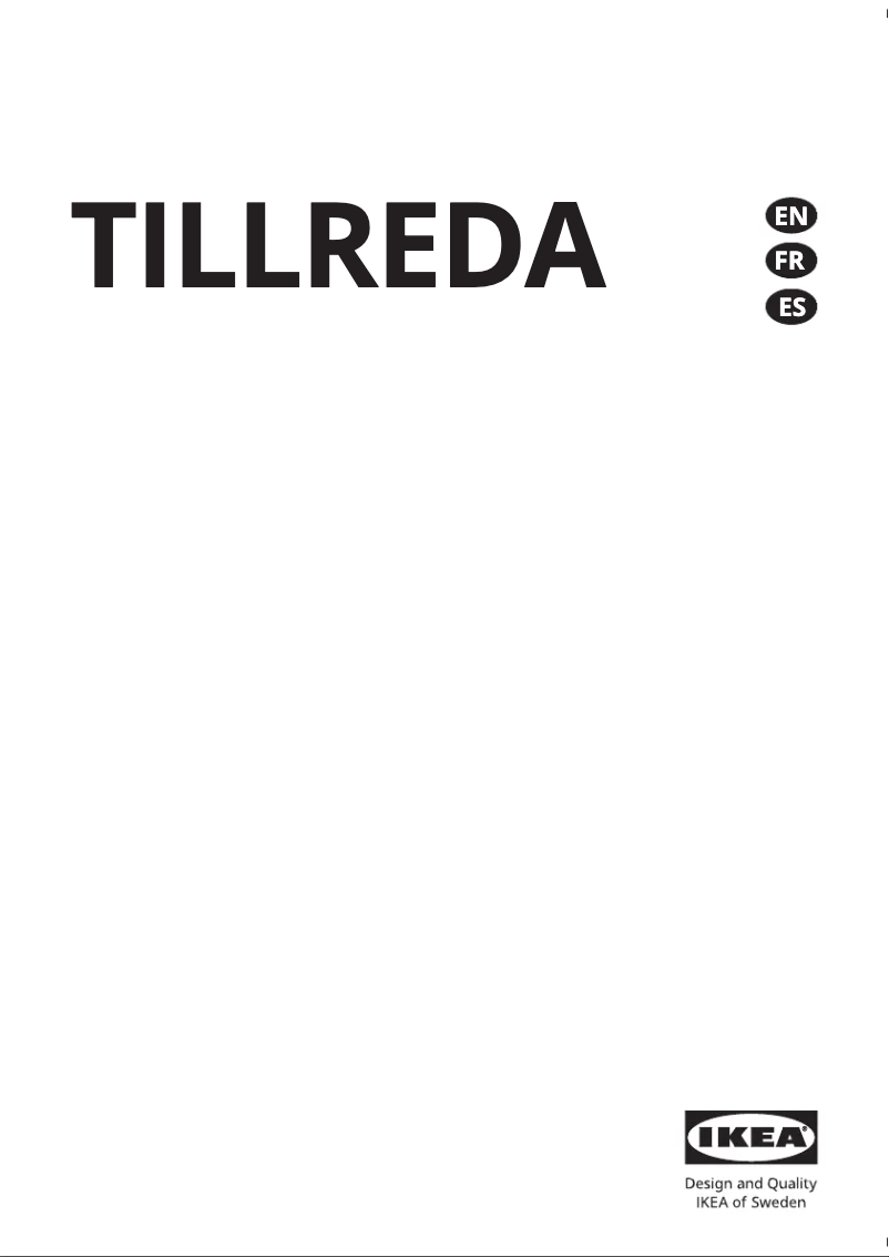 Page 1 de la notice Manuel utilisateur Ikea TILLREDA 204.970.23