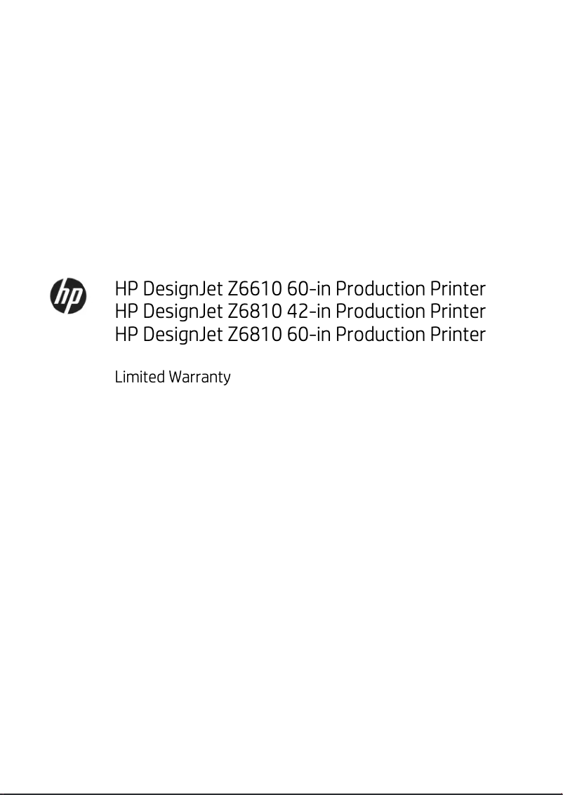 Image de la première page du manuel de l'appareil DesignJet Z6810