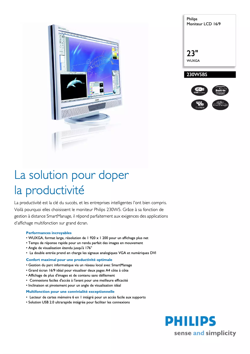 Image de la première page du manuel de l'appareil 230W5BS