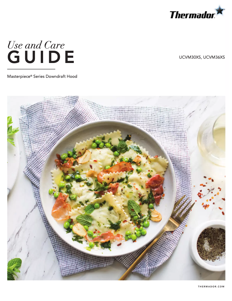 Page 1 de la notice Manuel utilisateur Thermador UCVM30XS