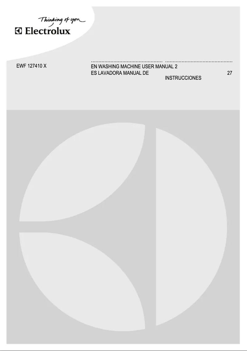 Page 1 de la notice Manuel utilisateur Electrolux EWF127410X