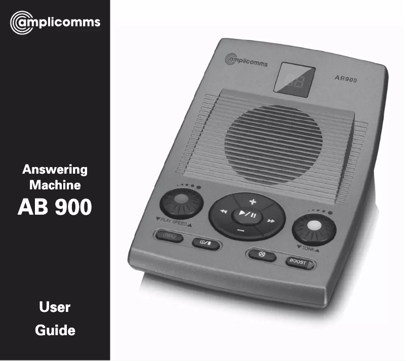 Page n°1 - Manuel utilisateur Amplicom AB 900