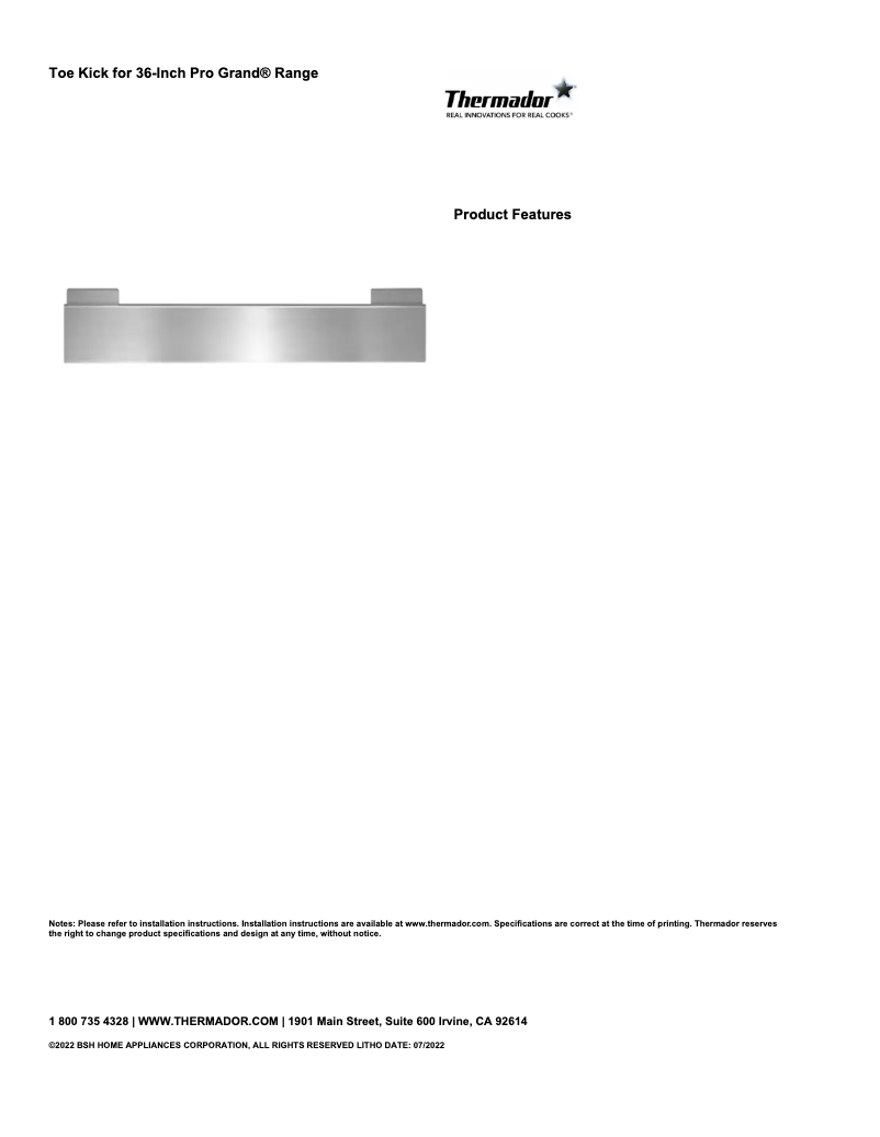 Image de la première page du manuel de l'appareil PA36WTKG