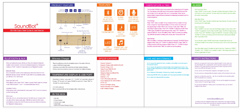 Página 1 del manual Manual de usuario SoundBot SB1000