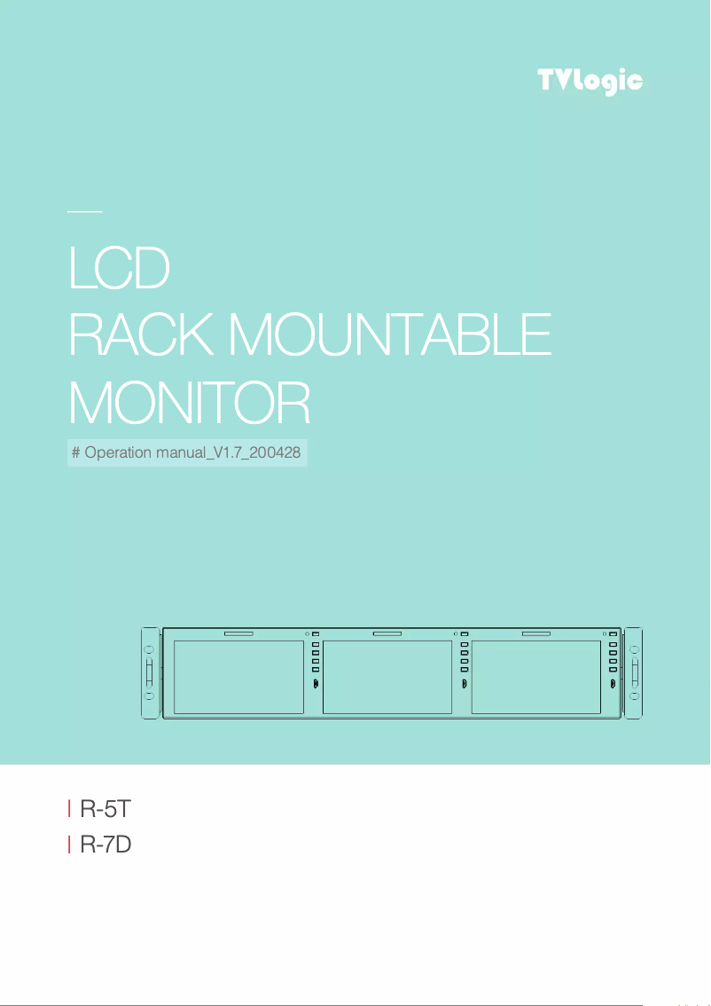 Page n°1 - Manuel utilisateur TVLogic R-7D