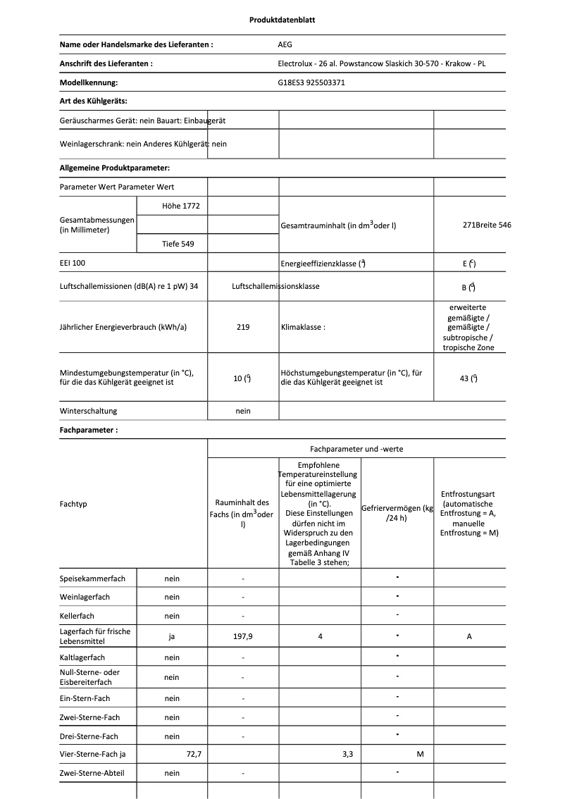 Image de la première page du manuel de l'appareil G18ES3