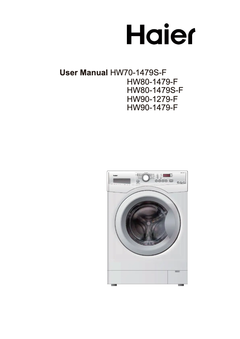 Page 1 de la notice Manuel utilisateur Haier HW80-1479-F