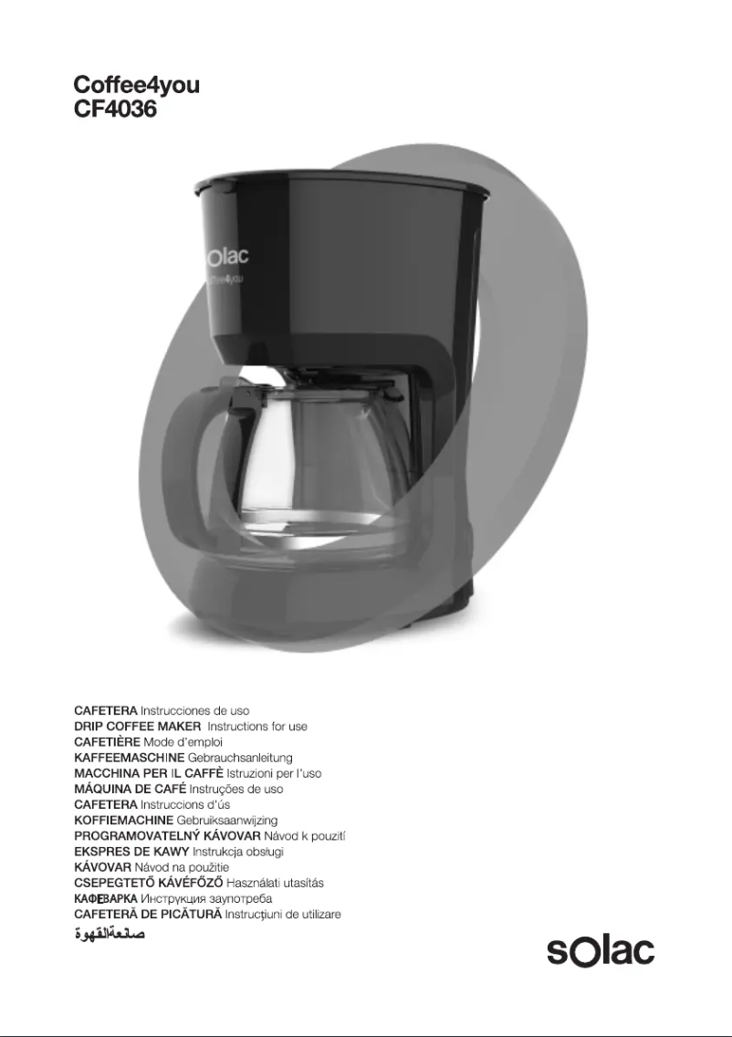 Page n°1 - Manuel utilisateur Solac Coffee4You CF4036