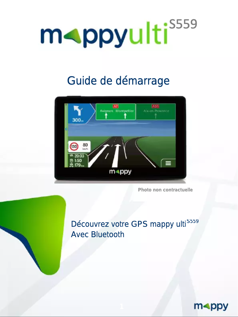 Page 1 de la notice Manuel utilisateur Mappy Ulti S559