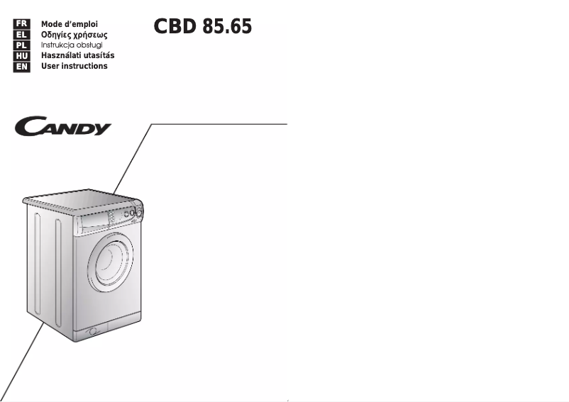 Page 1 de la notice Manuel utilisateur Candy CBD 85.65-04S