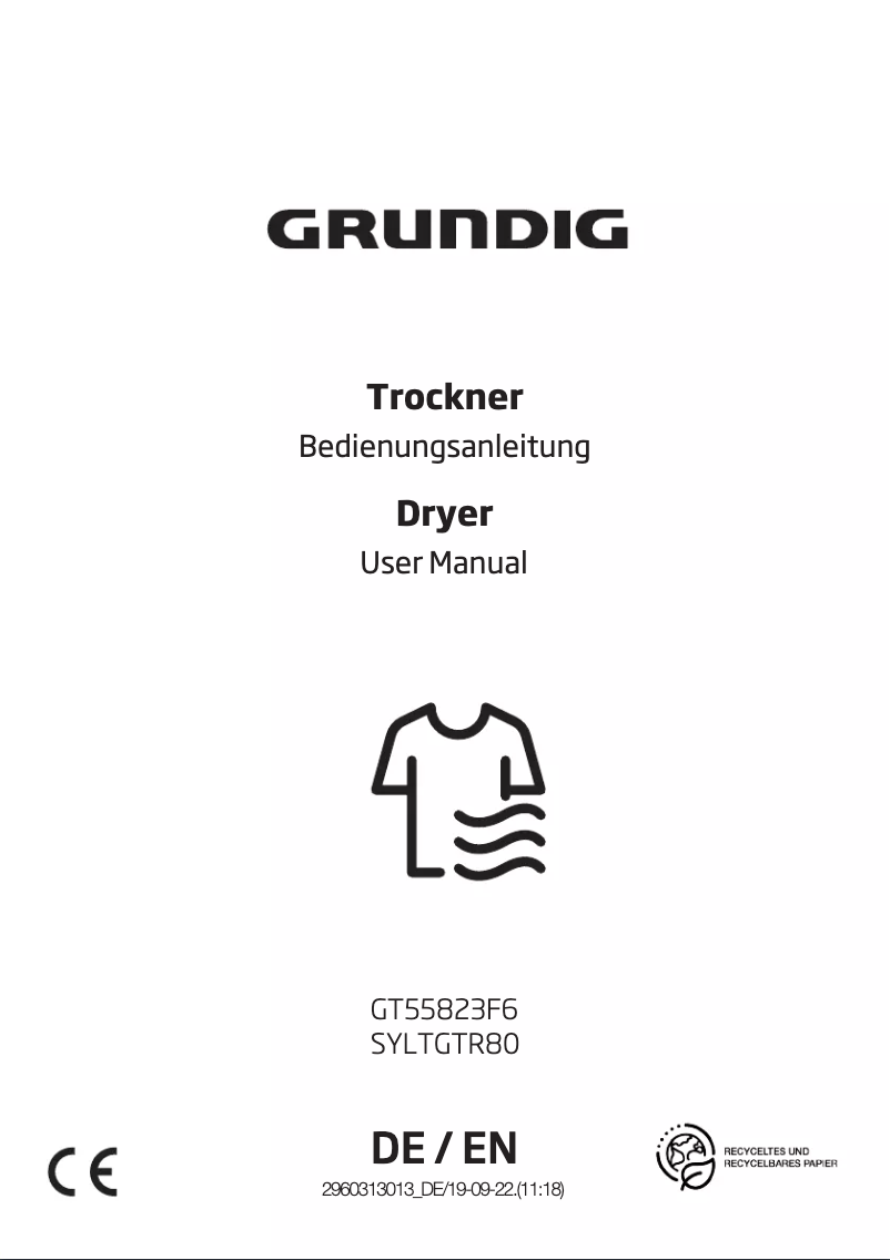 Page 1 de la notice Manuel utilisateur Grundig SYLTGTR80