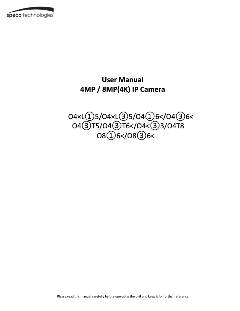Página 1 del manual Manual de usuario Speco Technologies O4DT5