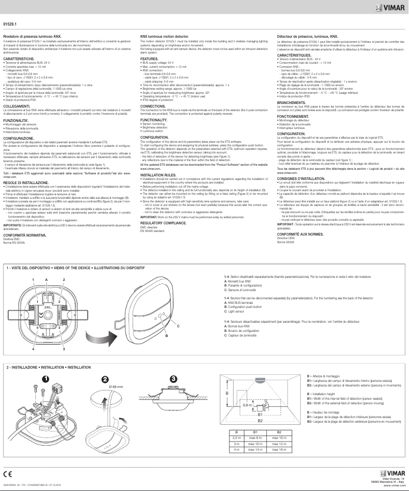 Page n°1 - Instructions / montage Vimar 01529.1
