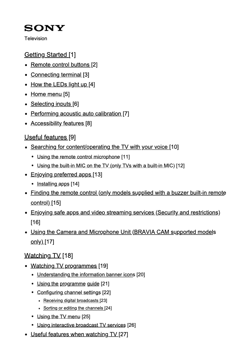Página 1 del manual Manual de usuario Sony FWD-55X80L