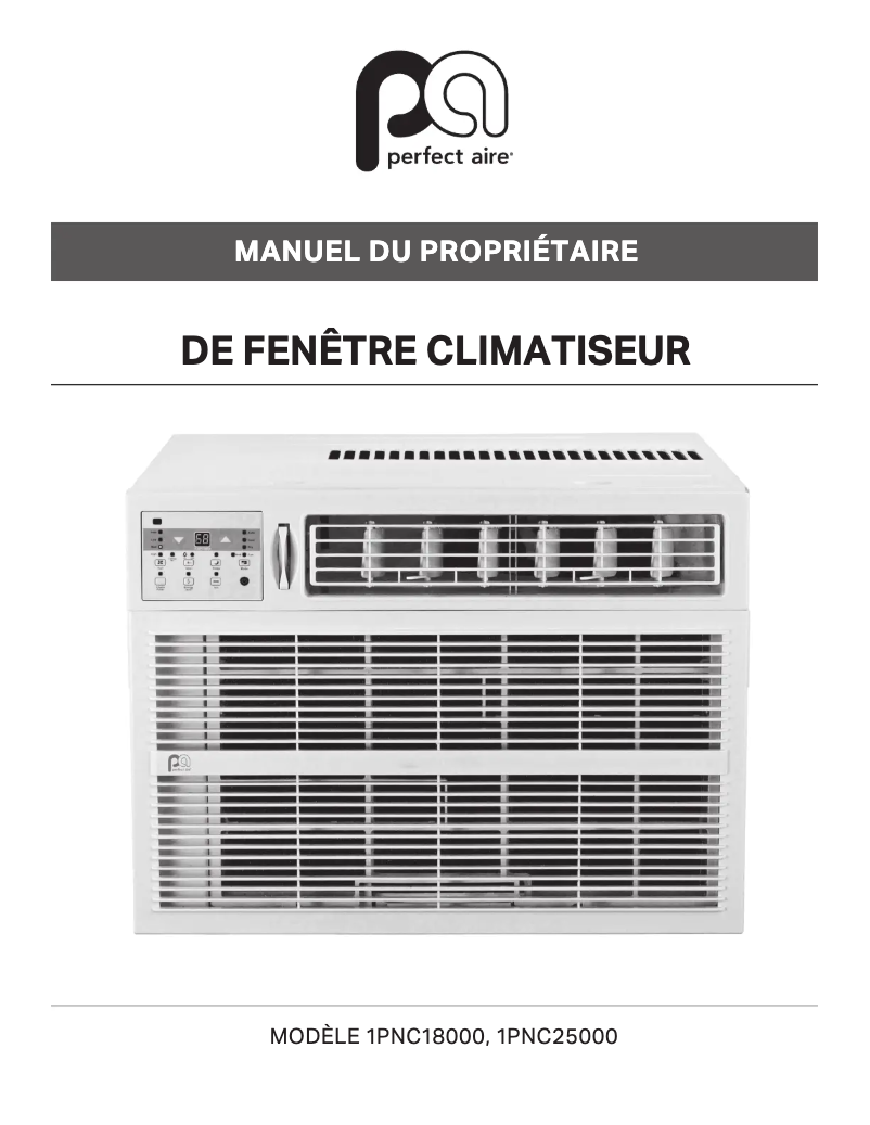 Page n°1 - Manuel utilisateur Perfect Aire 1PNC25000