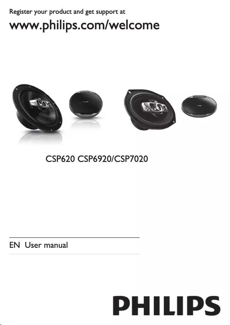 Page 1 de la notice Manuel utilisateur Philips CSP620