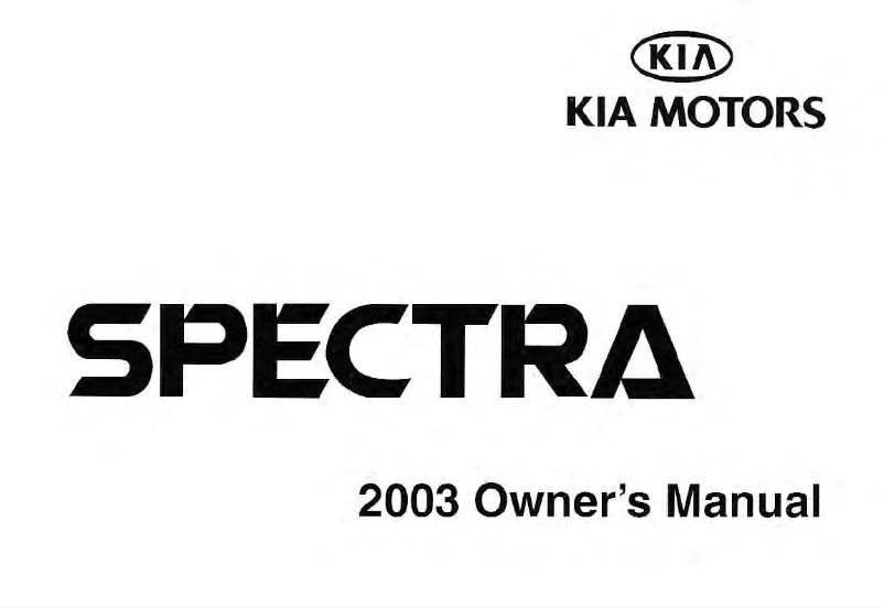 Image de la première page du manuel de l'appareil Spectra5 (2003)