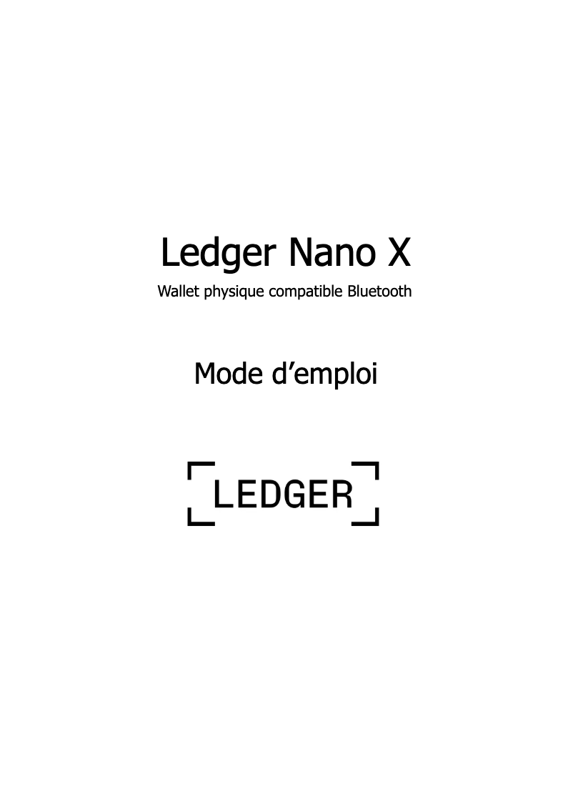 Image de la première page du manuel de l'appareil Nano X