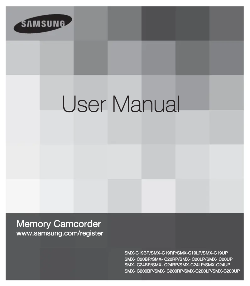 Página 1 del manual Manual de usuario Samsung SMX-C19RP