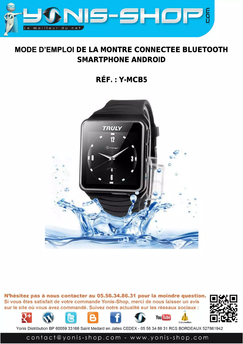 Page n°1 - Manuel utilisateur Yonis Y-MCB5