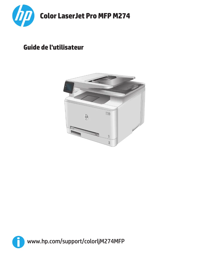 Page 1 de la notice Manuel utilisateur HP LaserJet Pro MFP M274