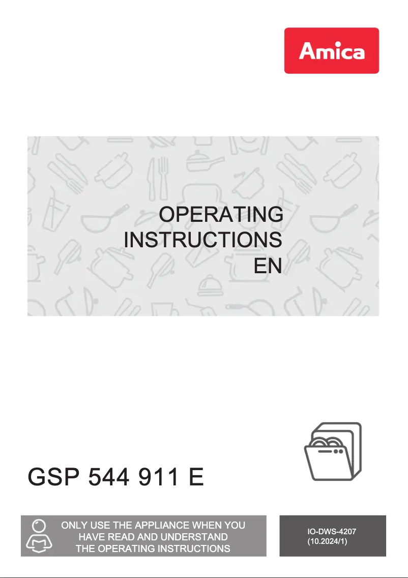 Page 1 de la notice Manuel utilisateur Amica GSP 544 911 E