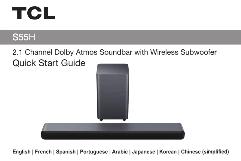 Image de la première page du manuel de l'appareil S55H