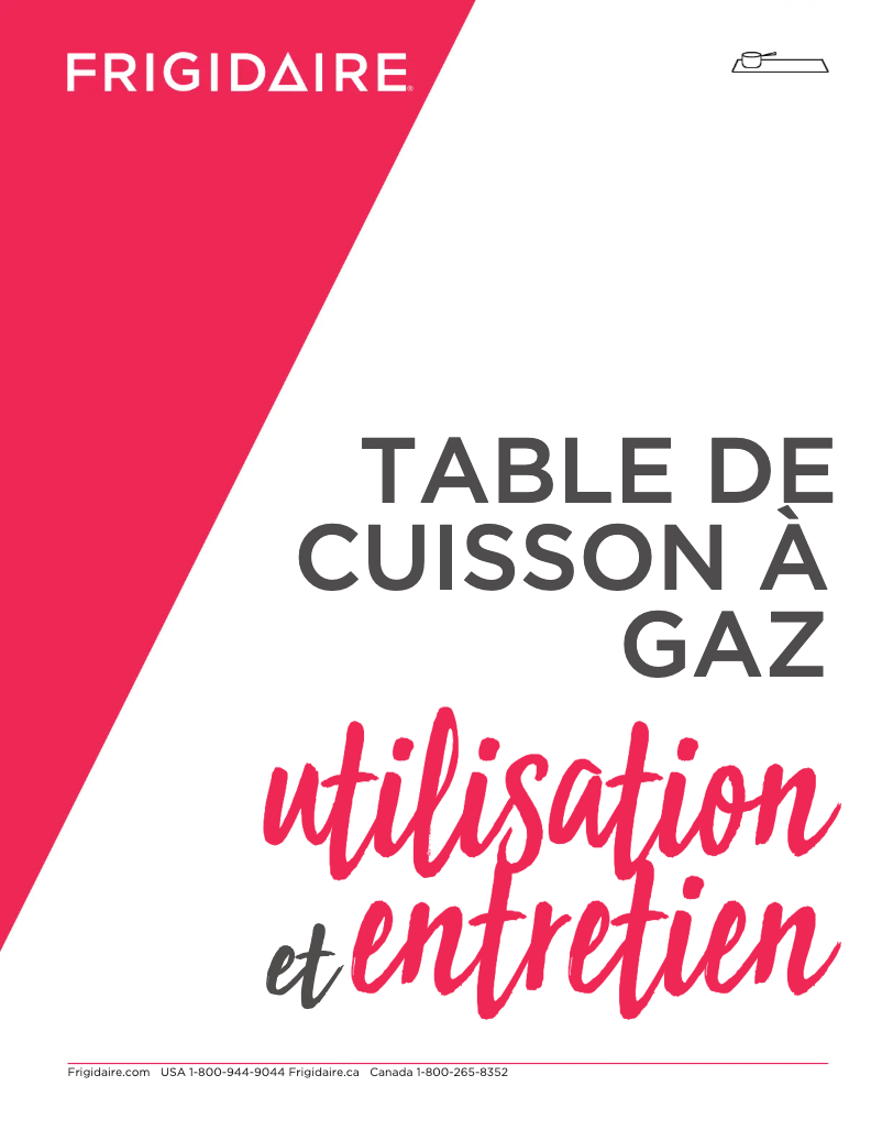 Page n°1 - Manuel utilisateur Frigidaire GCCG3048AB