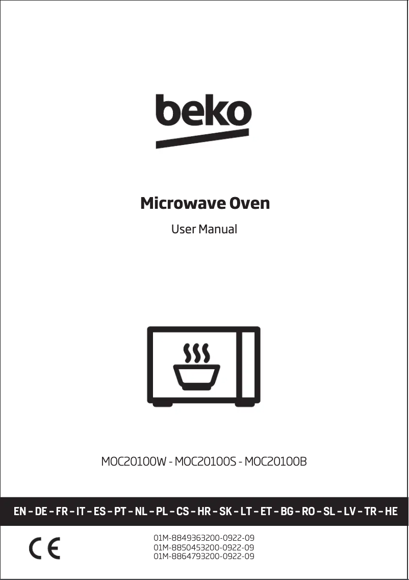Page n°1 - Manuel utilisateur Beko MOC20100B