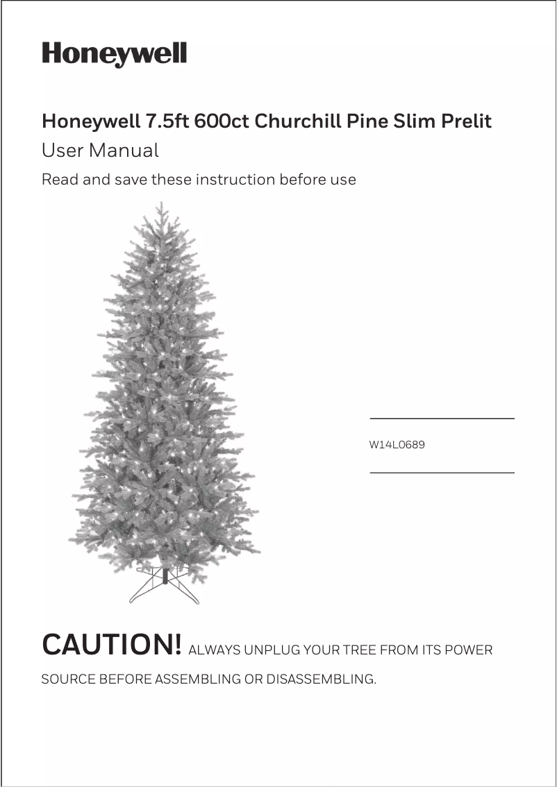 Image de la première page du manuel de l'appareil W14L0689