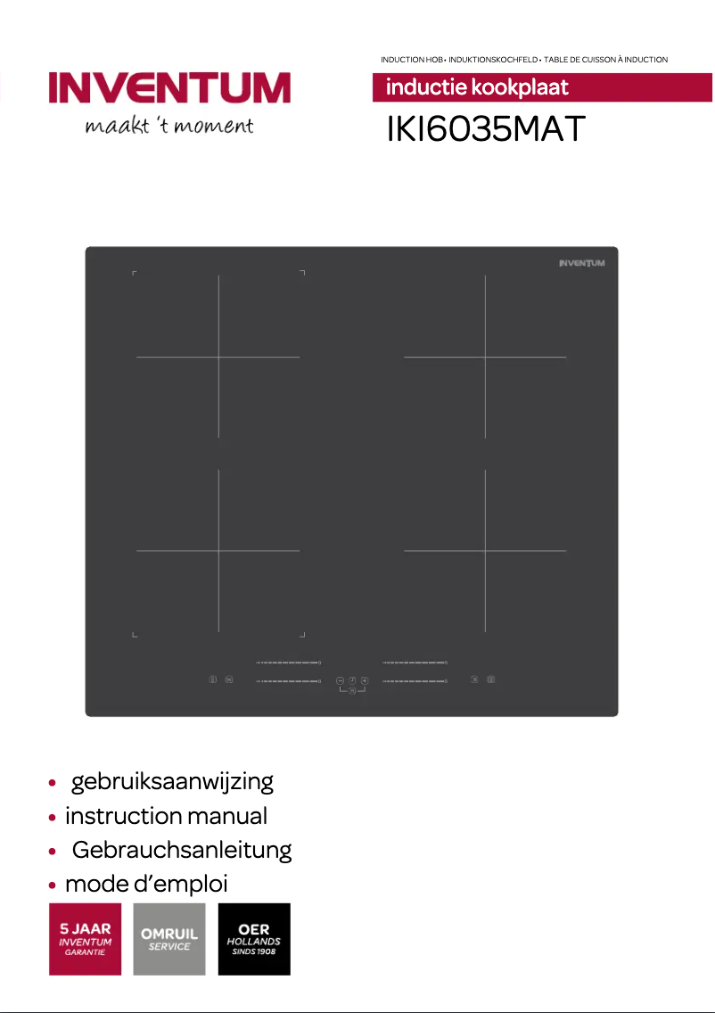 Image de la première page du manuel de l'appareil IKI6035MAT