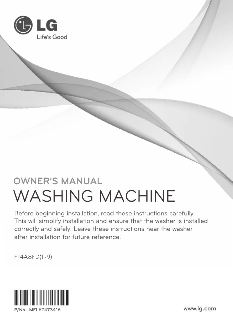 Page n°1 - Manuel utilisateur LG F14A8FD