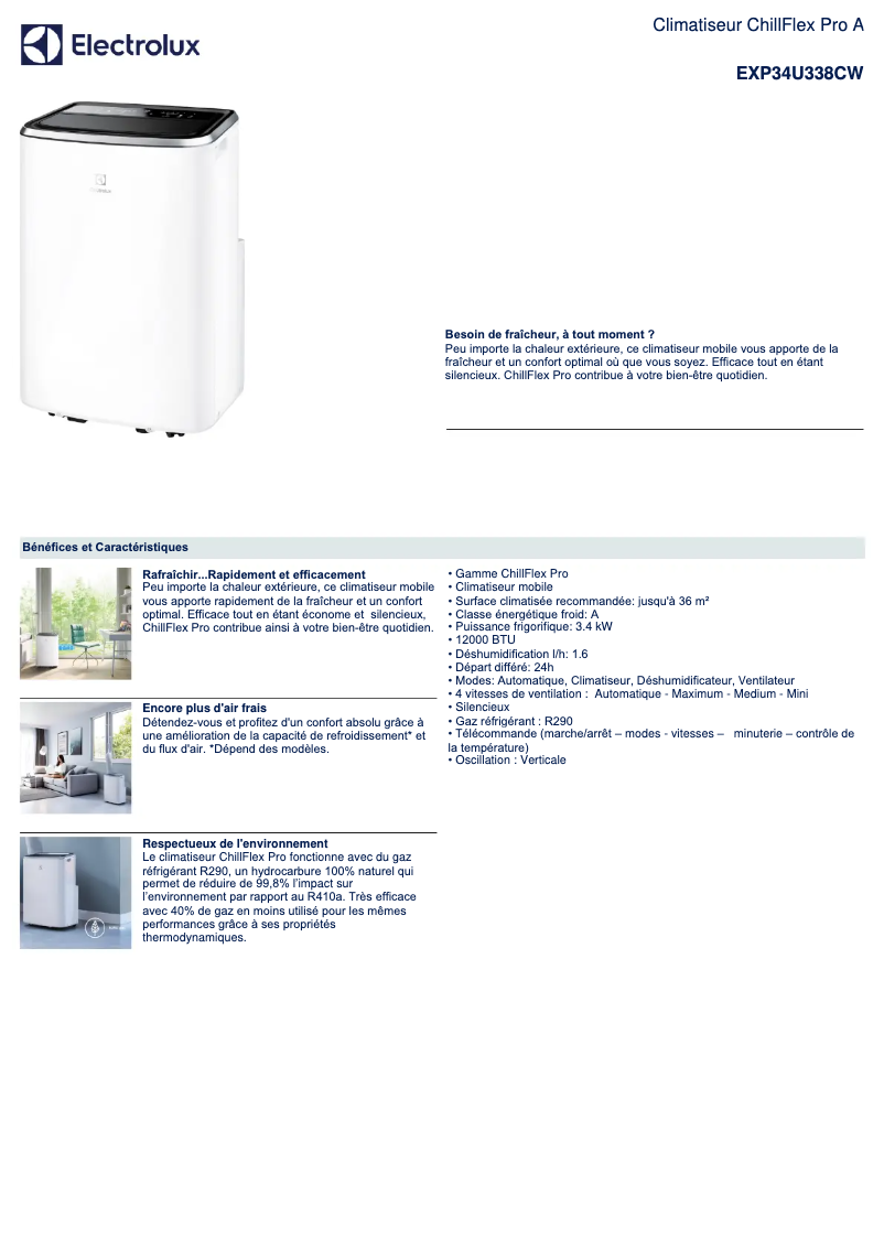 Image de la première page du manuel de l'appareil EXP34U338CW