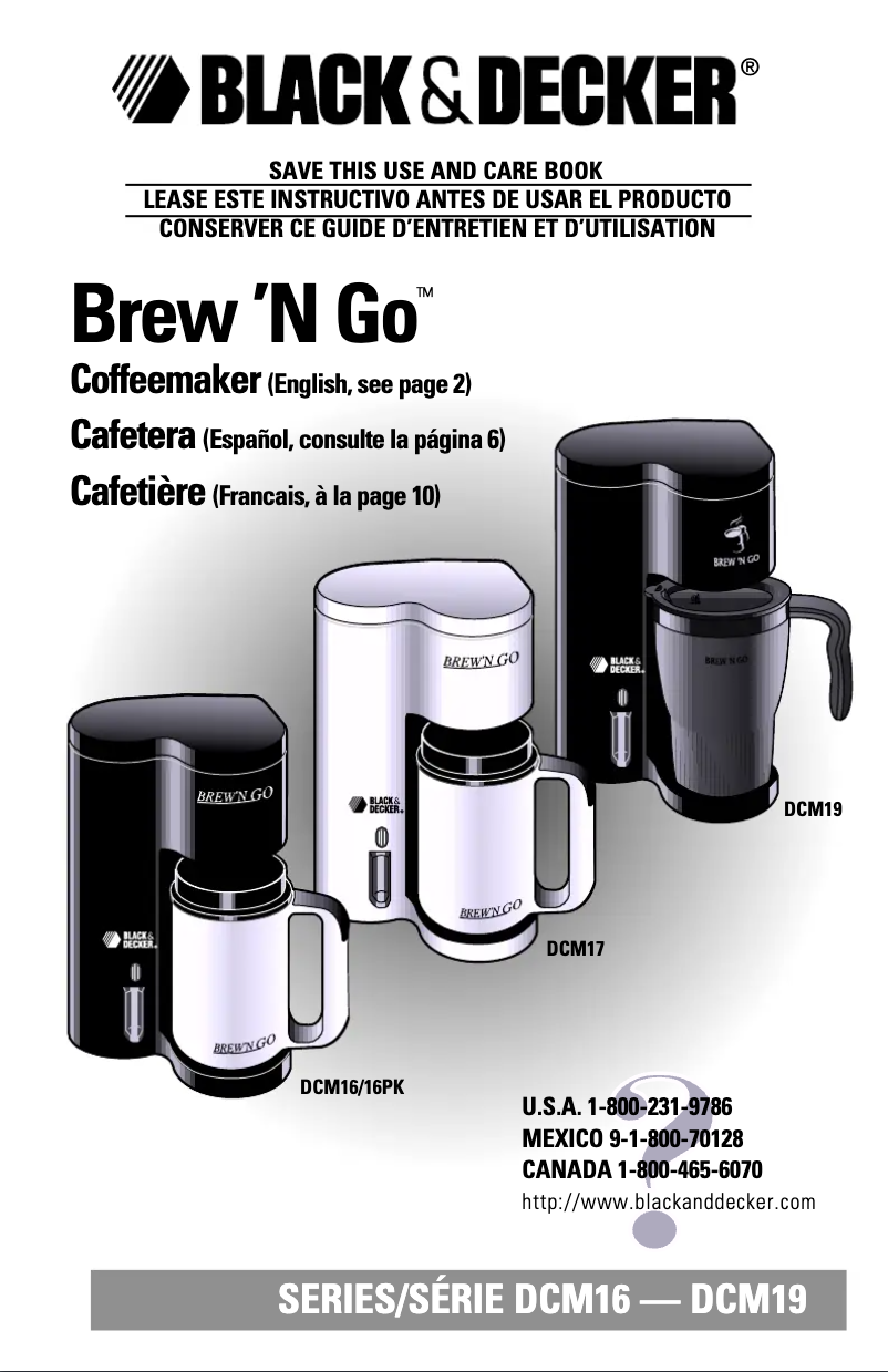 Página 1 del manual Manual de usuario Black & Decker DCM17