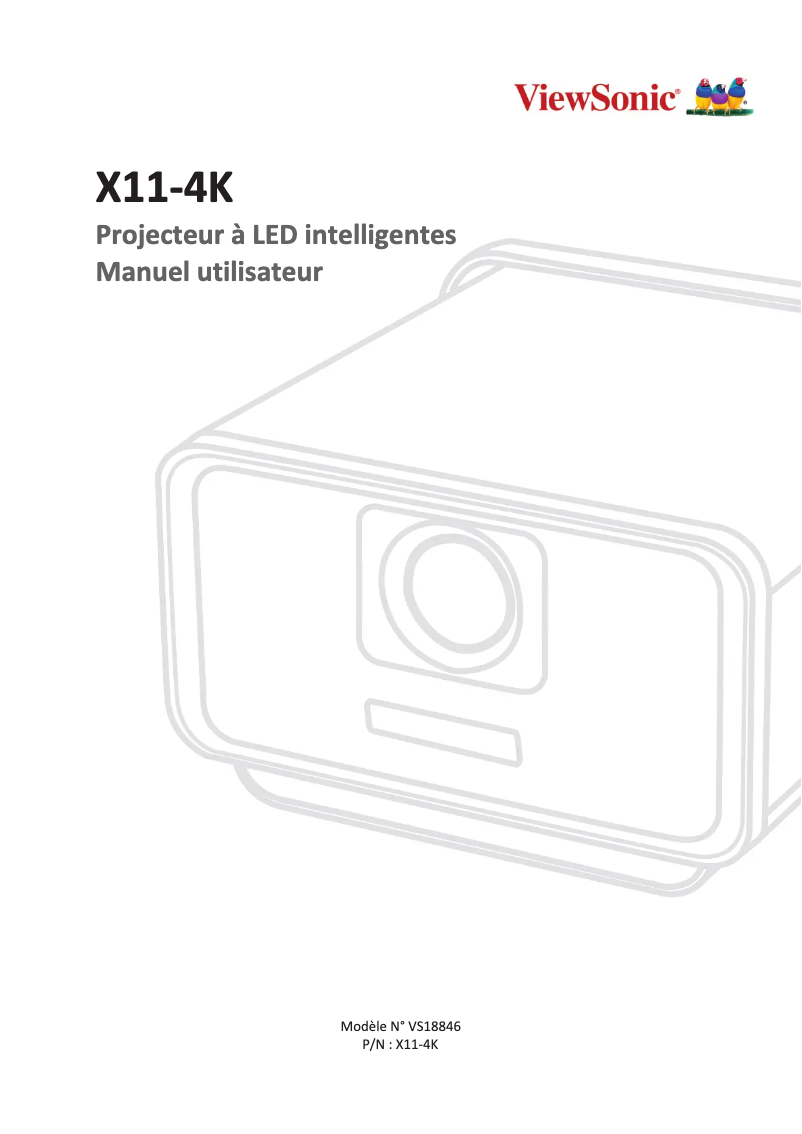 Image de la première page du manuel de l'appareil X11-4K
